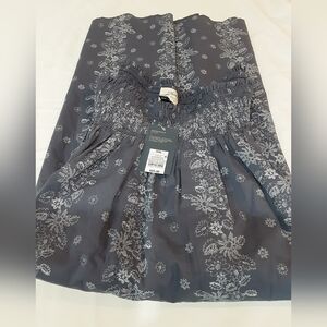 Universal Thread Blue Floral Smocked Skirt C21